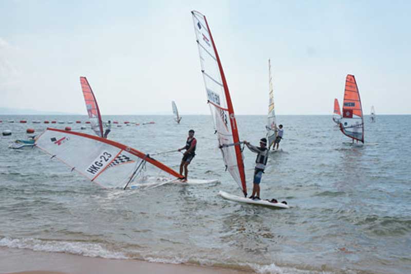 wind-surfing